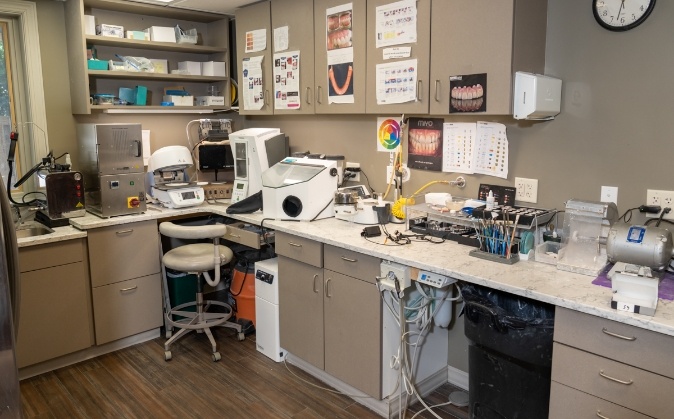 In office dental lab area